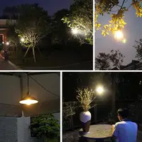 الشمسية المطاوع الحديد الرجعية ضوء ، LED في الهواء الطلق الثريا مصباح حديقة مناسبة ل فناء الممر