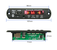Plaque bleue pour voiture décodeur mp3 haut-parleur accessoires pcba radio module USB 12V