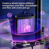 Lampe anti-moustiques électrique UV rechargeable 390nm, tue-insectes bionique au CO2, piège à mouches silencieux, lumière anti-insectes pour intérieur et extérieur
