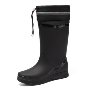 <span class=keywords><strong>Botas</strong></span> <span class=keywords><strong>DE</strong></span> <span class=keywords><strong>AGUA</strong></span> <span class=keywords><strong>DE</strong></span> PVC para <span class=keywords><strong>mujer</strong></span>, zapatos <span class=keywords><strong>de</strong></span> lluvia, cuatro <span class=keywords><strong>botas</strong></span> impermeables antideslizantes, <span class=keywords><strong>Botas</strong></span> <span class=keywords><strong>de</strong></span> lluvia antideslizantes <span class=keywords><strong>de</strong></span> fondo plano con cuerda elástica - Product Image 6