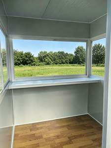 Cabine de sécurité préfabriquée en panneaux sandwich, durable, en kit, pour extérieur, pour parking et chantier de construction - Product Image 6