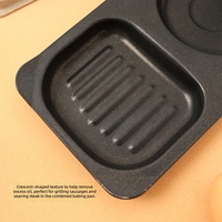 MIXWARES Mini-plat à four en aluminium et plateau pour grille-pain, idéal pour les œufs, le petit-déjeuner et multifonctionnel