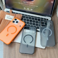 Coque de protection magnétique antichoc en TPU mat, compatible avec la charge sans fil et anti-traces de doigts, couleur unie, pour iPhone 15, 16, 17 Pro Max (Nouvelle Collection 2026)