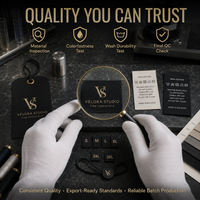 Étiquettes personnalisées avec logo pour marque de vêtements, avec impression de code QR et cordon, pour t-shirts, jeans, robes et vêtements d'extérieur