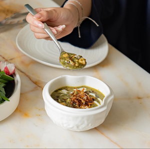 <span class=keywords><strong>2025</strong></span> Matte trắng sứ assiettes đồ ăn Tây pháp tấm Set món ăn cho nhà hàng khách sạn Bát Bộ đồ ăn bằng gốm - Product Image 3