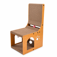Fauteuil de grattage pour chat YAOYUE à dossier haut avec surfaces en carton ondulé et cabine en arche 60 cm Fabriqué en Chine