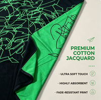 100% Cotton Jacquard Beach Towel Custom Pattern Color Size Reversible Large Absorbent Multi Use Beach Towel