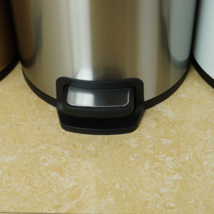 Luxury stainless steel trash can for home use, with lid and foot pedal, creative design, suitable for living room, bedroom, - Product Image 4