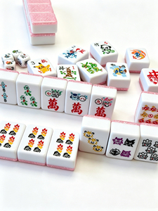 Fast Delivery from US Warehouse: Custom White American Mahjong <b>Set</b> (160 Tiles) – Hand-Painted Acrylic, Foldable, Modern Luxury G - Product Image 5