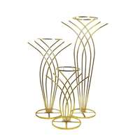 Accessoires de mariage Supports à fleurs en fer forgé électrolytique Plomb Fleur de sirène Centre de mariage Décoration de scène en T personnalisée en usine