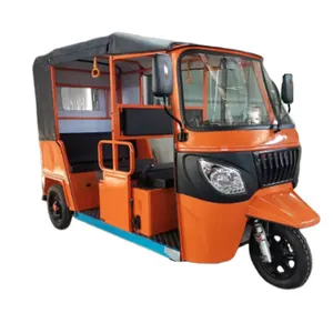 Triciclo elettrico a sei posti con triciclo parasole passeggeri India triciclo con tettuccio triciclo per passeggeri