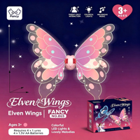 Nouvelle Collection 2026 : Costume de Fête Électrique pour Filles, Robe Thème Fée en Plastique avec Ailes de Papillon LED Musicales, Cadeau