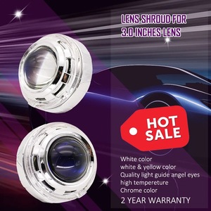 ฝาครอบไฟตกแต่งรถยนต์ Porsche 3.0 เลนส์ LED วงแหวน Halo แบบพลาสติก ติดตั้งด้วยสกรู - Product Image 4