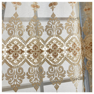 Bán Buôn Rèm Macrame <span class=keywords><strong>Sheer</strong></span> Thêu Dịch Vụ Đồng Bằng Màn Ngày Dệt Vải Tuyn Hometextile 100% Polyester - Product Image 3