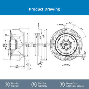 For R4D630-RB15-01 230/400VAC 3570W 11.5/6.63A 1345RPM 630mm Reactive Power Compensation Inverter <b>Centrifugal</b> OEM/ODM - Product Image 4