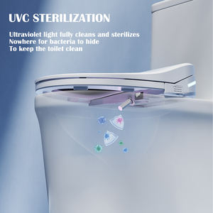 電動スマートビデ便座 リモコン付き 自動センサー開閉式 V字型デザイン 温水洗浄便座 人間工学に基づいたトイレカバー - Product Image 5