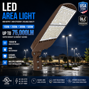 Factory Direct 100W/150W/240W AC Powered <b>LED</b> Area Light Fixture IP65 Parking Lot Street Light with Photocell Sensor Road Use - Product Image 1