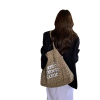 Tas Belanja Kanvas Bottcoola Gaya Vintage Motif Leopard Musim Gugur Dengan Logo Kustom, Kancing Magnet & Kantong Dalam