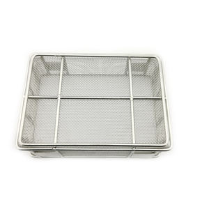 304 kawat anyaman baja tahan karat <span class=keywords><strong>Mesh</strong></span> keranjang sterilisasi dengan tutup perak ramah lingkungan desain lipat disesuaikan ukuran & bentuk - Product Image 6