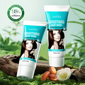 Masque capillaire bio SADOER 100g à marque privée, traitement en 1 minute, lissant, réparateur et nourrissant à la kératine, améliore la sécheresse - Product Image 6