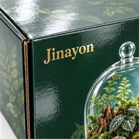 Boîte d'expédition pliable en carton personnalisée avec doublure en mousse brillante pour kit terrarium, emballage pour coffret cadeau bougie e-commerce