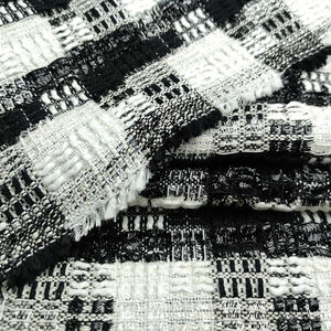 2021 nueva llegada 390 Gsm patrón a cuadros blanco Tweed tela algodón Nylon Ripstop tejido impermeable para prendas y chaquetas - Product Image 6