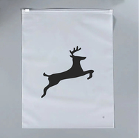 Sacs en polyéthylène transparents givrés de haute qualité avec fermeture éclair personnalisée avec logo, pour l'emballage de vêtements et de sous-vêtements
