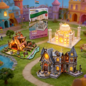 Vente chaude DIY Éducatif <span class=keywords><strong>Taj</strong></span> <span class=keywords><strong>Mahal</strong></span> Construction Célèbre <span class=keywords><strong>Puzzle</strong></span> en papier <span class=keywords><strong>3D</strong></span> coloré EPS pour enfants unisexes Jouets DIY - Product Image 1