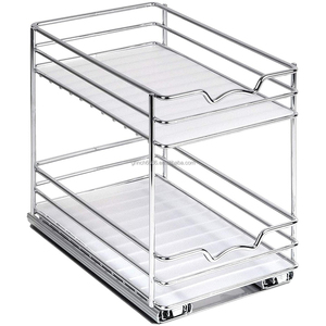 Organisateur de support à épices <span class=keywords><strong>coulissant</strong></span> OEM pour armoire Double rack <span class=keywords><strong>coulissant</strong></span> pour armoires de cuisine supérieures et placard garde-manger - Product Image 4