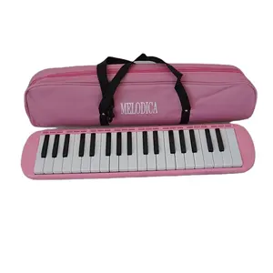 melodica mondstuk roze Suppliers-Groothandel Prijs Custom Made Aiersi Merk Roze Kleur 37 Toetsen Melodica Duim Piano Toetsenbord Met Mondstuk En Draagtas