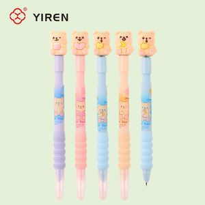 Pena Fountain Beruang YIREN Kawaii yang Dapat Dihapus untuk Anak-Anak, Pena Tulis Kartun Lucu dengan Pegangan Lembut - Product Image 5