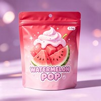 Sachet d'emballage personnalisé pour bonbons au citron 3,5g, qualité alimentaire, avec fermeture éclair, pochette verticale avec trou de suspension, OEM, vente en gros