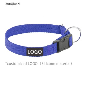 可调节纯色宠物项圈批发自有品牌尼龙定制狗项圈 - Product Image 4