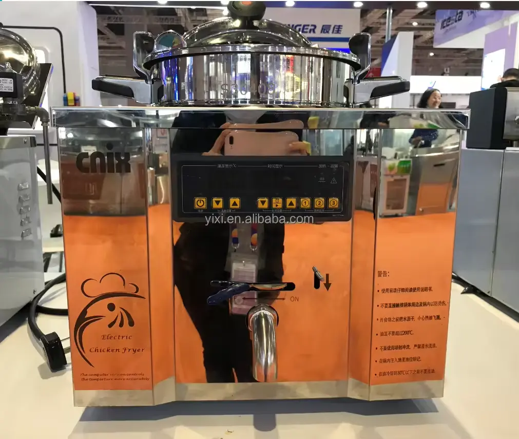 CNIX Hochwertiger 22-Liter 3.500 Watt-Drucktopf-Frituar Hergestellt in China CNIX-Fabrik mit ISO CE-Zertifikat