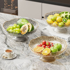 <span class=keywords><strong>Assiette</strong></span> à fruits élégante en plastique de luxe avec égouttoir pour table de salon et rangement de collations - Product Image 2