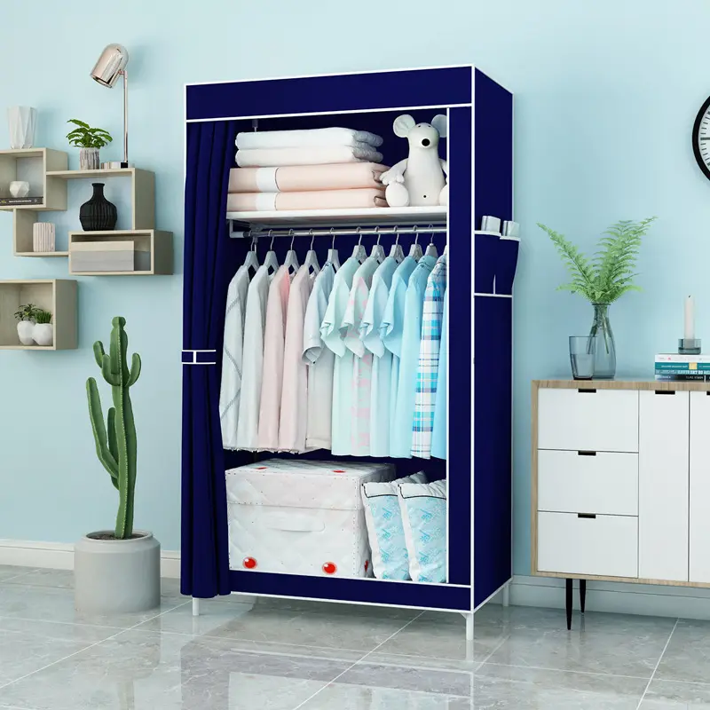 Hot selling fabric wardrobe Simple non-woven fabric wardrobe Reinforced storage wardrobe