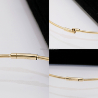 Collier ras du cou tendance en or massif 14 carats avec chaîne à maillons, idéal pour mariage, fête, cadeau ou fiançailles - Grande Vente