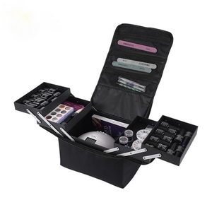 Estuche de cosméticos profesional, bolsa portátil de gran capacidad, bolsa de almacenamiento de uñas multicapa, caja de herramientas de bordado y maquillaje de peluquería - Product Image 2