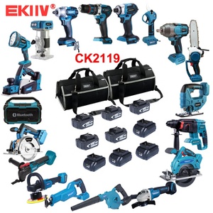 Ensemble d'outils électriques professionnels EKIIV 18V sans balais, 10 outils, multifonction, perceuse électrique au lithium - Product Image 6