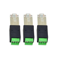 Venta de Fábrica: Adaptador de Red RJ45 a RS485, Conector RJ45 a 2 Pines de Tornillo, Adaptador de Cabeza de Cristal a Terminal