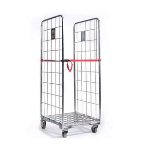 Korozyon Korumalı, 2 Taraflı Çelik Rulo Kafes Depolama Arabası, Depo Kullanımı için 500 kg Kapasiteli, İstiflenebilir - Product Image 1