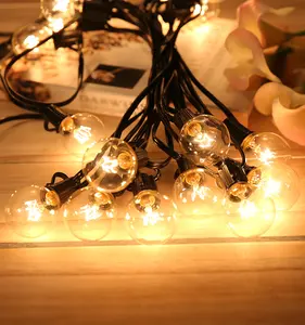 8M 25 G40 Wasserdichte Glühbirnen Outdoor String Light Commercial Grade Retro Edison Glühbirne Garland Street Holiday Party Lampe