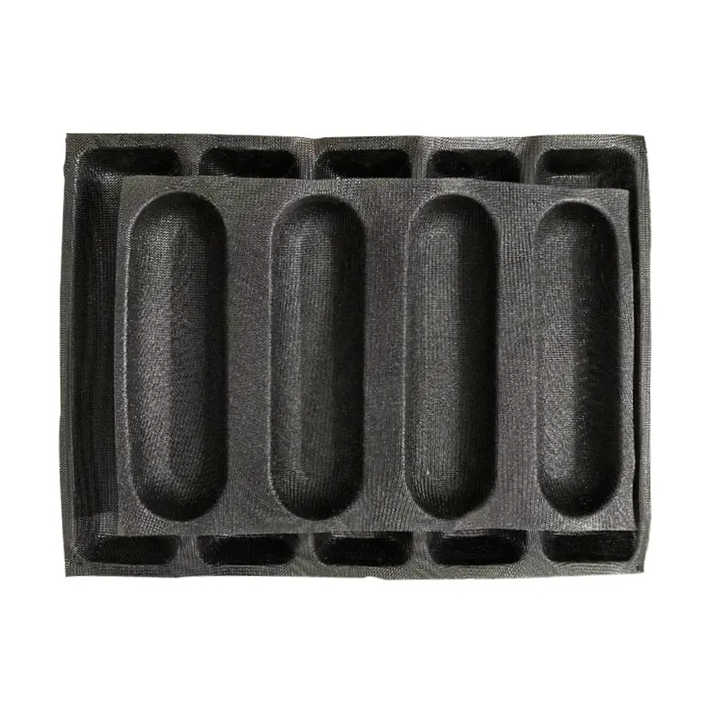 Silicone Baguette Pan — 9-Cavity Non-Stick French Bread Mold For Baking Hot Dog Buns, Rolls & More