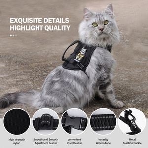 Nouveau Harnais Tactique Anti-Évasion pour Chat, Veste de Promenade en Nylon Réglable pour Chat, Gilet Rembourré Robuste et Réfléchissant pour Chat - Product Image 2