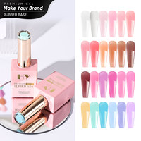 Hanyi Premium HEMA/TPO Free Vegan Non-Toxic LED UV Gel Rubber Base Color 24Colors Professional Use OEM Factory Supplying Natural