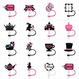 Venta al por mayor 8mm 10mm reutilizable silicona paja cubierta protectora lindo Animal a prueba de salpicaduras bebida Topper juegos de servir bebidas - Product Image 6
