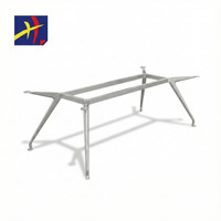 Cadre de table de bureau réglable blanc en acier chromé, base de bureau à quatre pieds, mobilier moderne en métal, quincaillerie, salon, personnalisable