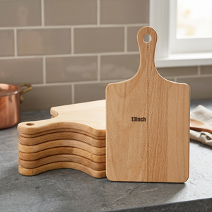 Planche à découper en bois d'acacia personnalisée avec poignée, planche à découper rectangulaire durable, épaisseur 1,3 cm, bloc de boucher naturel - Product Image 3
