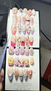 <span class=keywords><strong>Uñas</strong></span> postizas acrílicas hechas a mano con cobertura completa, diseño <span class=keywords><strong>de</strong></span> almendra, forma <span class=keywords><strong>de</strong></span> ataúd, <span class=keywords><strong>estilo</strong></span> francés, con <span class=keywords><strong>pequeñas</strong></span> flores talladas, pegamento, ¡superventas <span class=keywords><strong>de</strong></span> fábrica! - Product Image 4