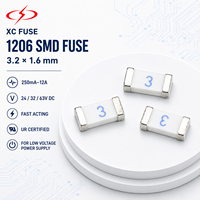 Fusible céramique SMD XC 1206 3.2x1.6mm 250mA-12A 24/32/63V DC à action rapide UR pour alimentation basse tension certifiée 248-19